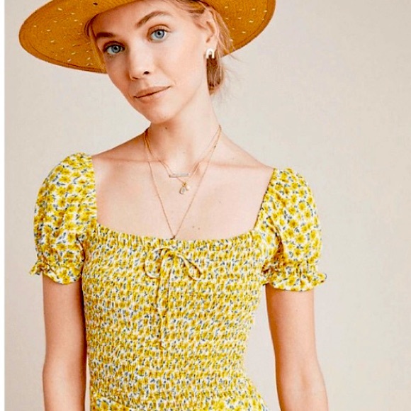 Faithfull The Brand Laszlo Smocked Floral Jumpsuit Anthropologie Size Small - Picture 4 of 10